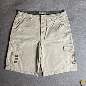 Anchor Blue Men’s Baggy Beige Cargo Shorts Utility Outdoor Relaxed Comfortable